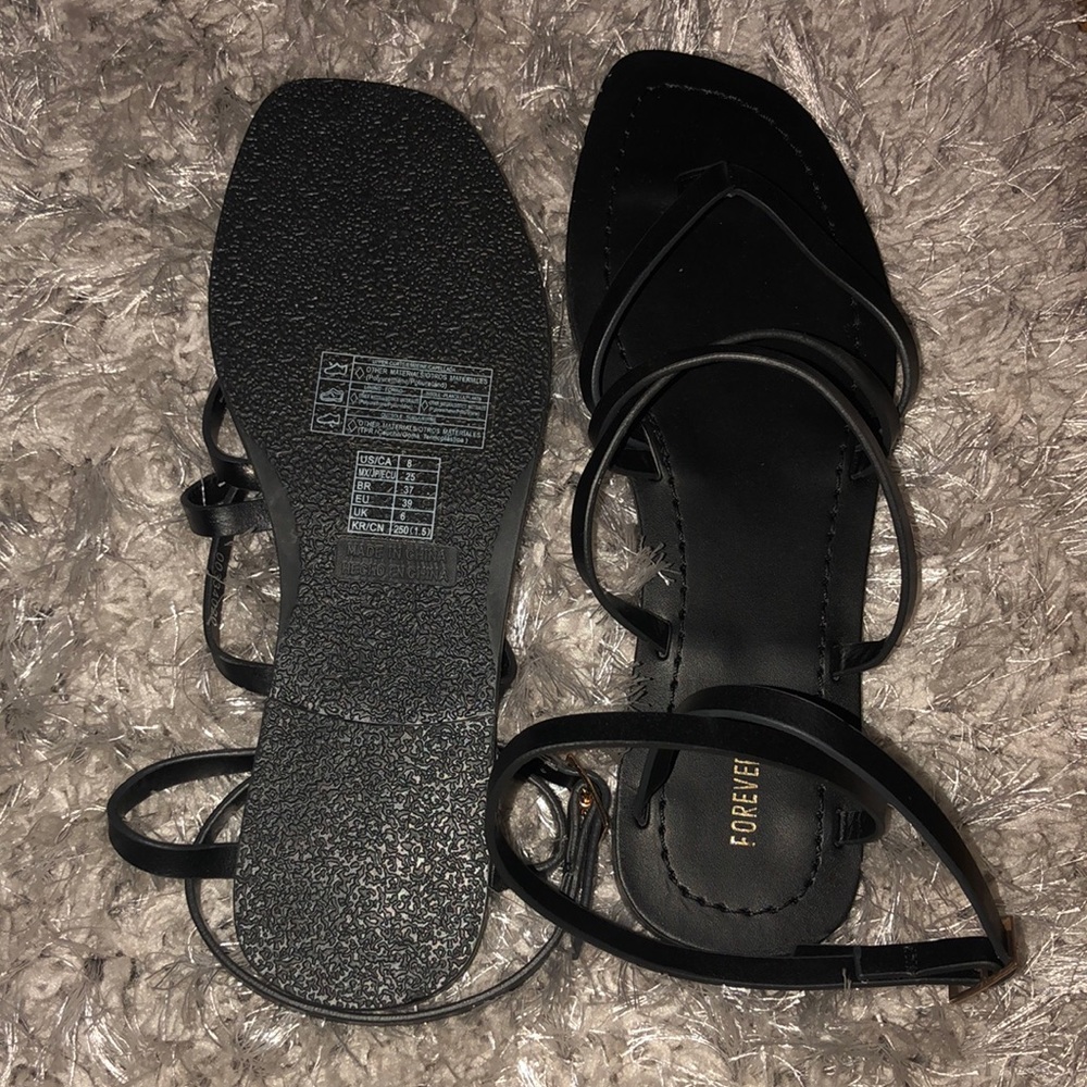 Forever21 Black Sandals - Picture 2 of 2